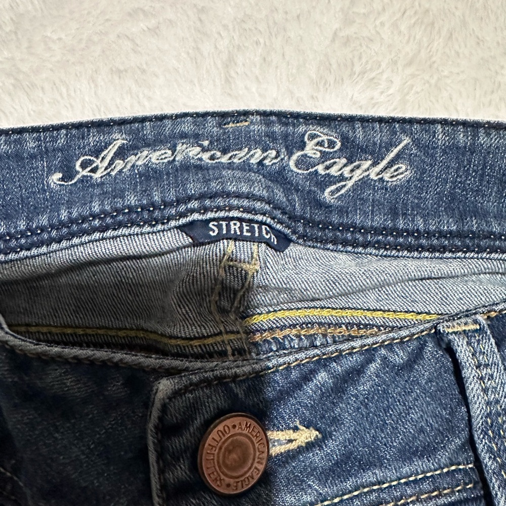 American Eagle Slim Boot Jeans - Women’s 12 Long- Medium Wash Stretch - Picture 8 of 11